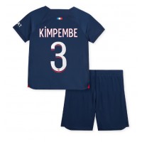 Paris Saint-Germain Presnel Kimpembe #3 Heimtrikotsatz Kinder 2023-24 Kurzarm (+ Kurze Hosen)
